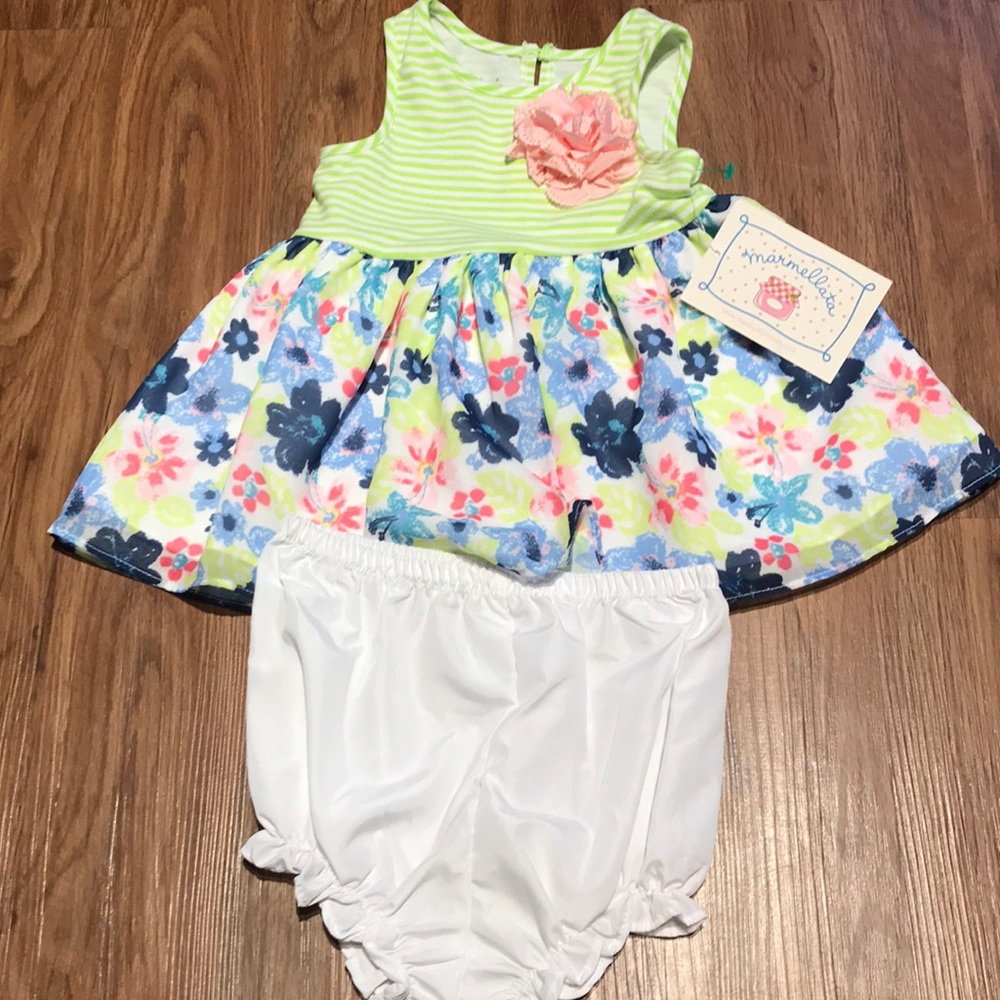 NWT - Marmellata Girl’s 2 pc Dress Set 12 Month